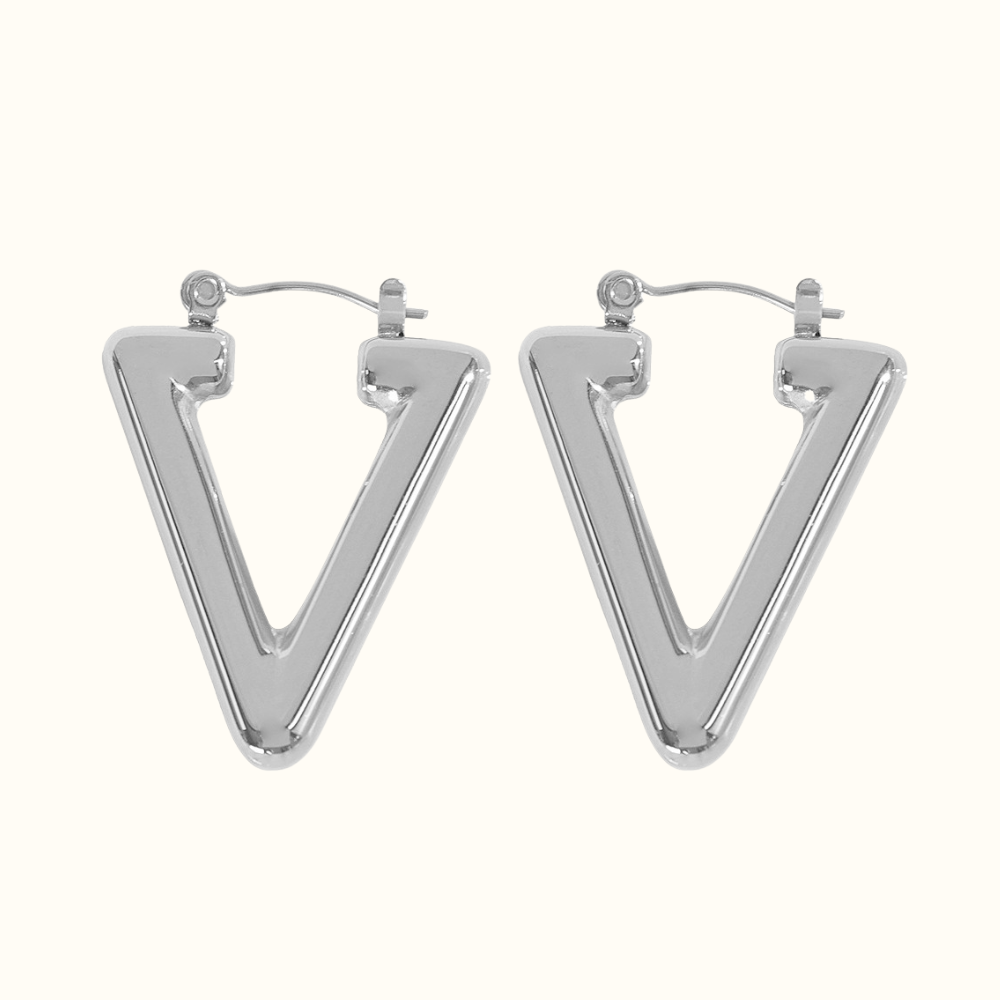 Karter Geometric Triangle Stud Earrings