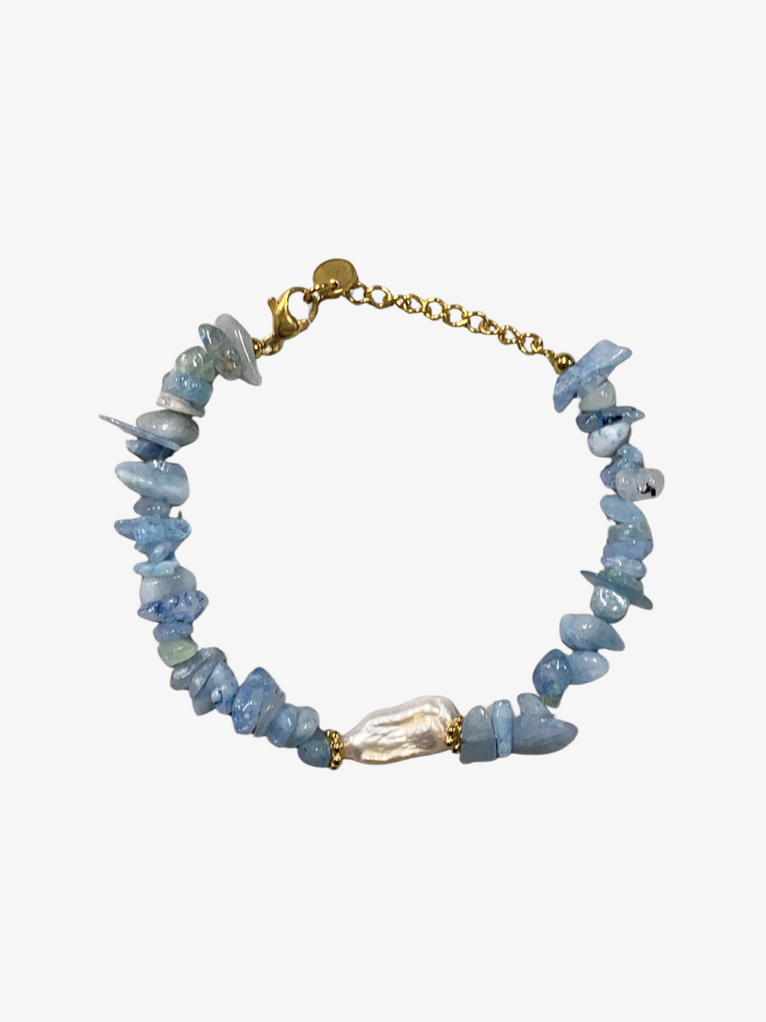 Irregular Gemstone & Baroque Pearl Bracelet