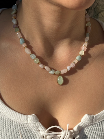 Helena Mixed Gemstone Pendant Necklace