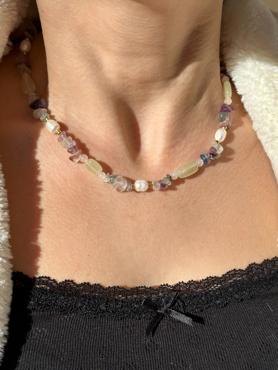 Jane Flourite & Pearl Necklace