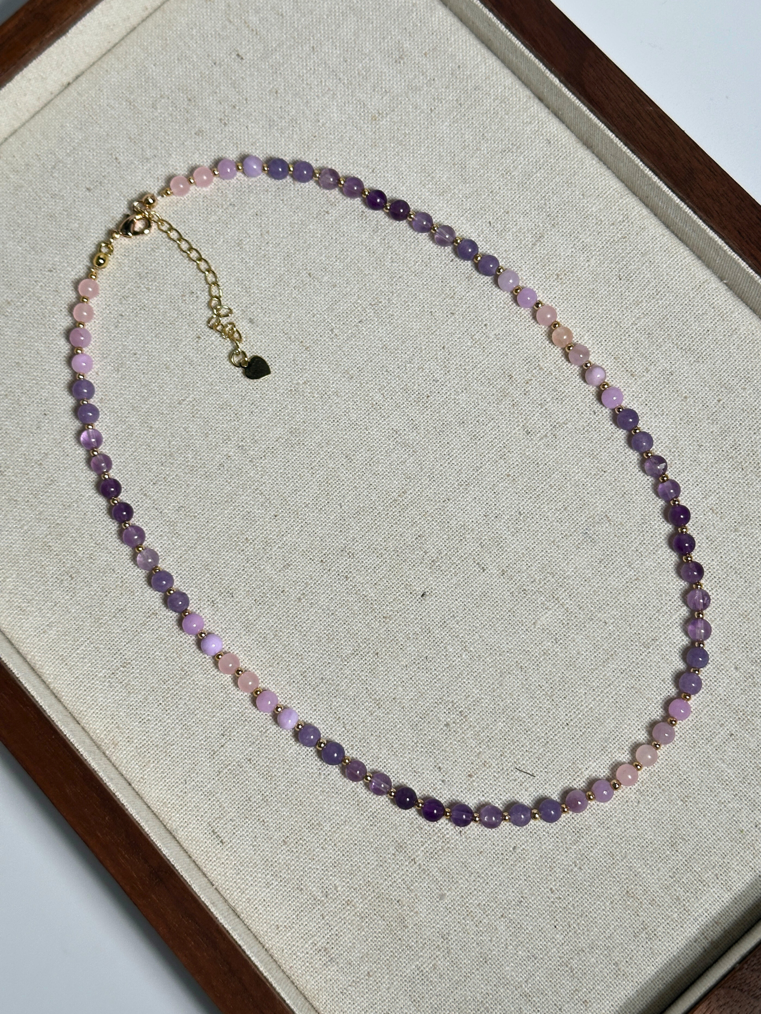 Daphney Gradient Purple Natural Stone Necklace