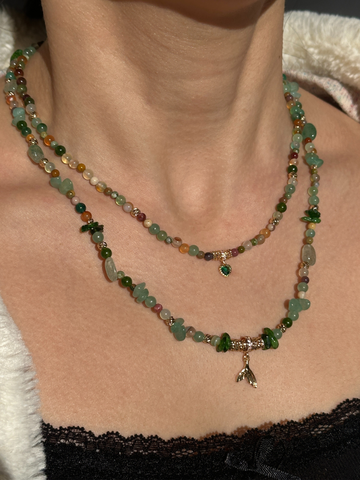 Gaia Layered Gemstone Necklace Set