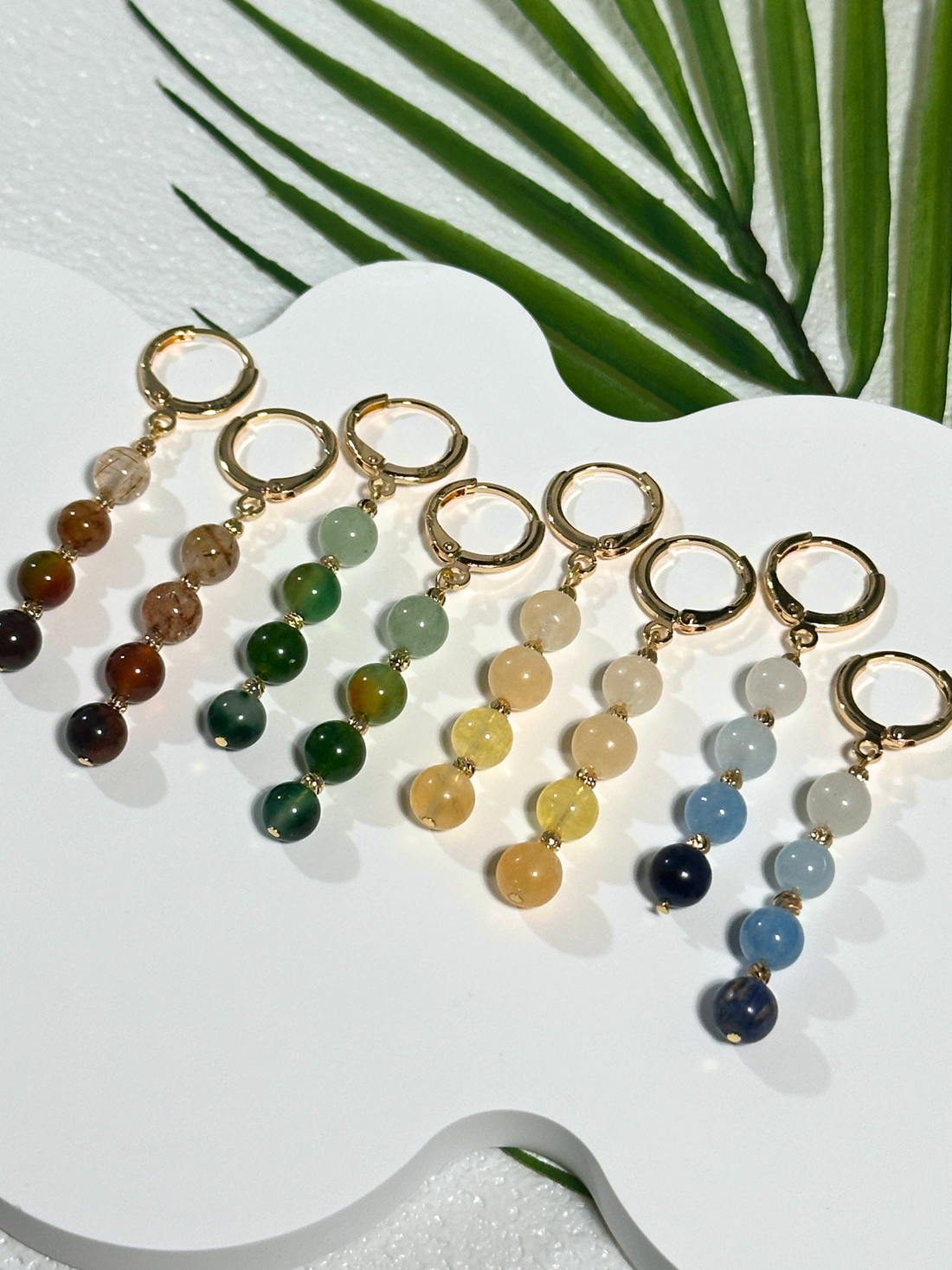 Halley Gradient Gemstone Drop Earrings