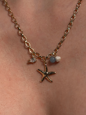 Azure Starfish Chain Necklace
