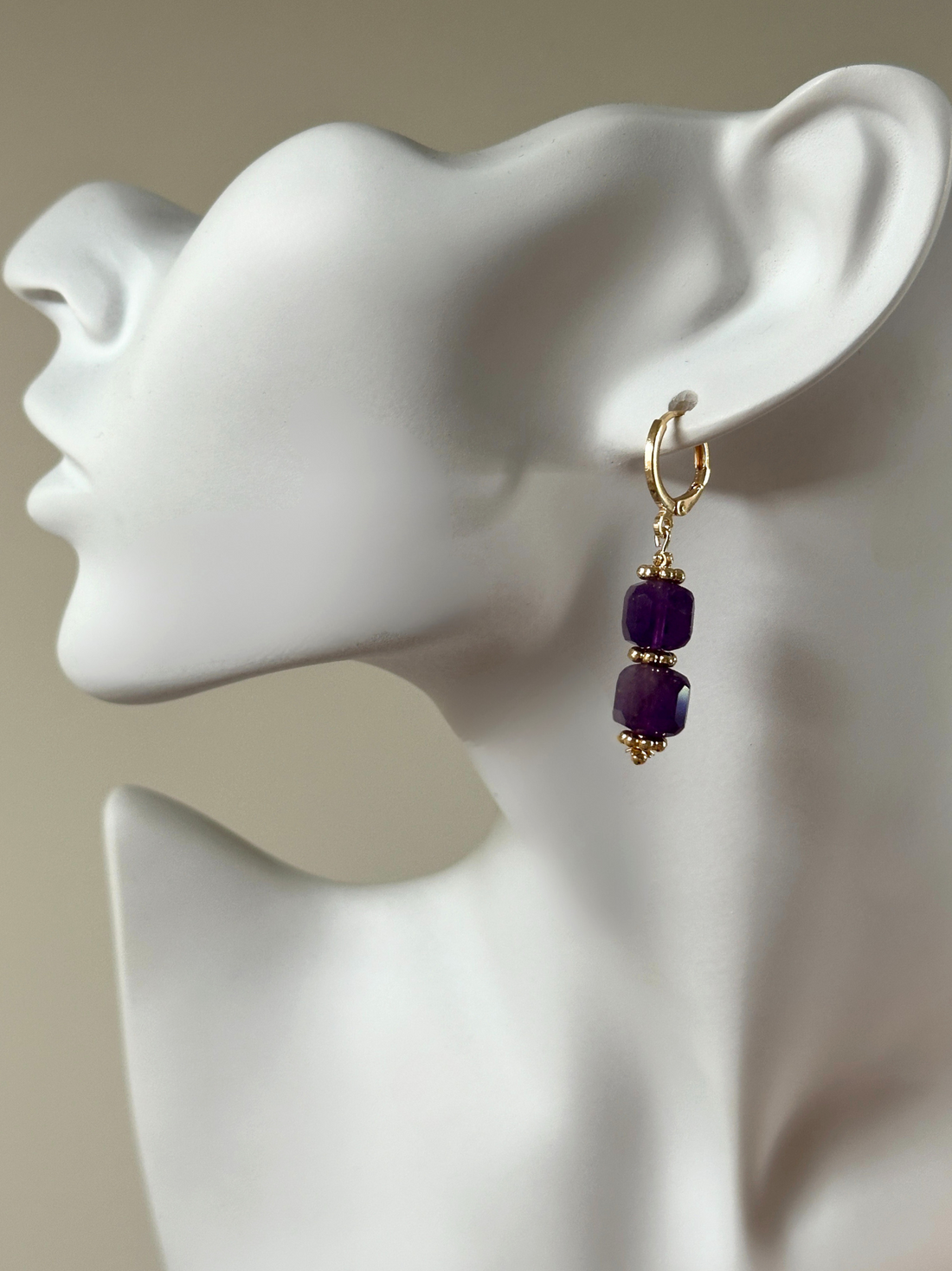 Azra Minimal Amethyst Earrings