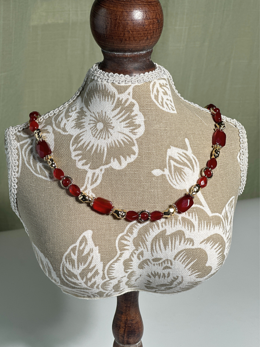 Athena Ruby & Gold Necklace