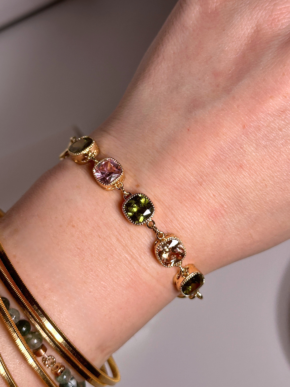 Melody Zircon Charm Bracelet