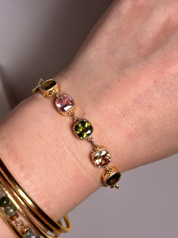 Melody Zircon Charm Bracelet