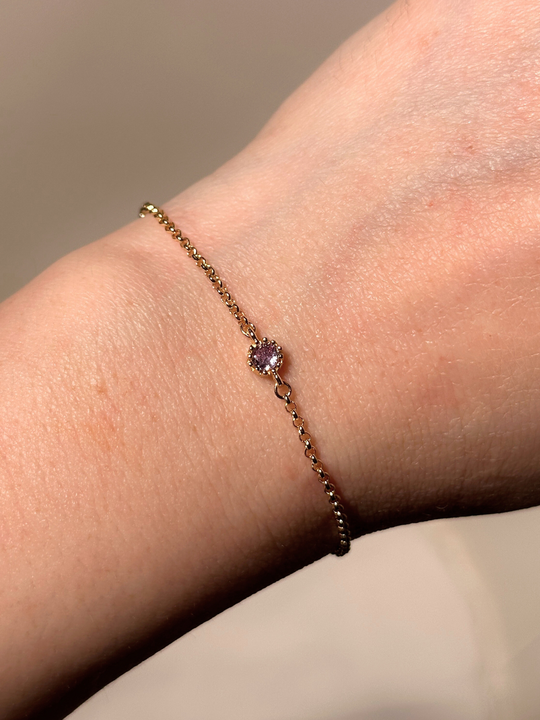 Chase Lilac Crystal Chain Bracelet