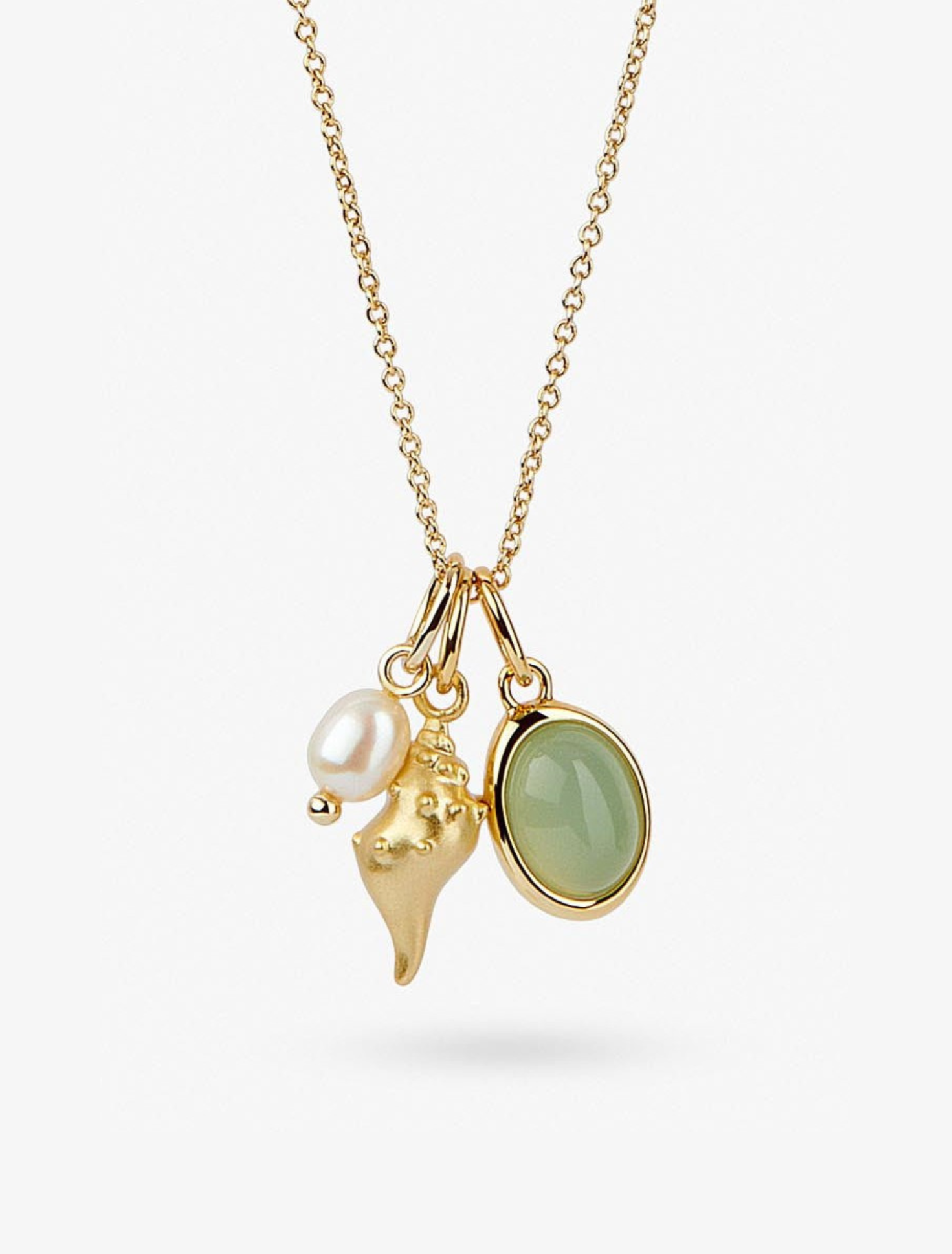 Aventurine Triple Charm Necklace