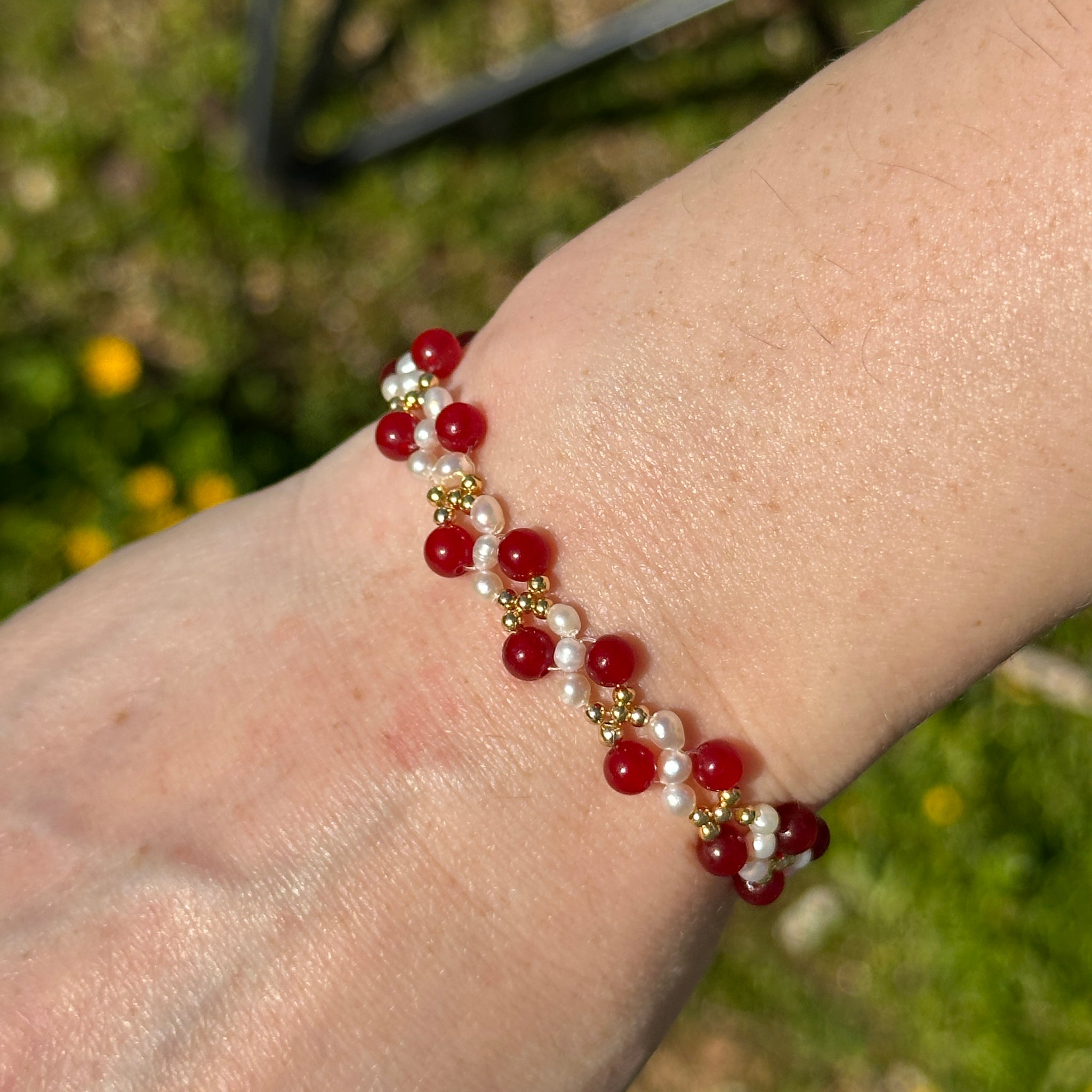 Valentina Ruby & Pearl Bracelet