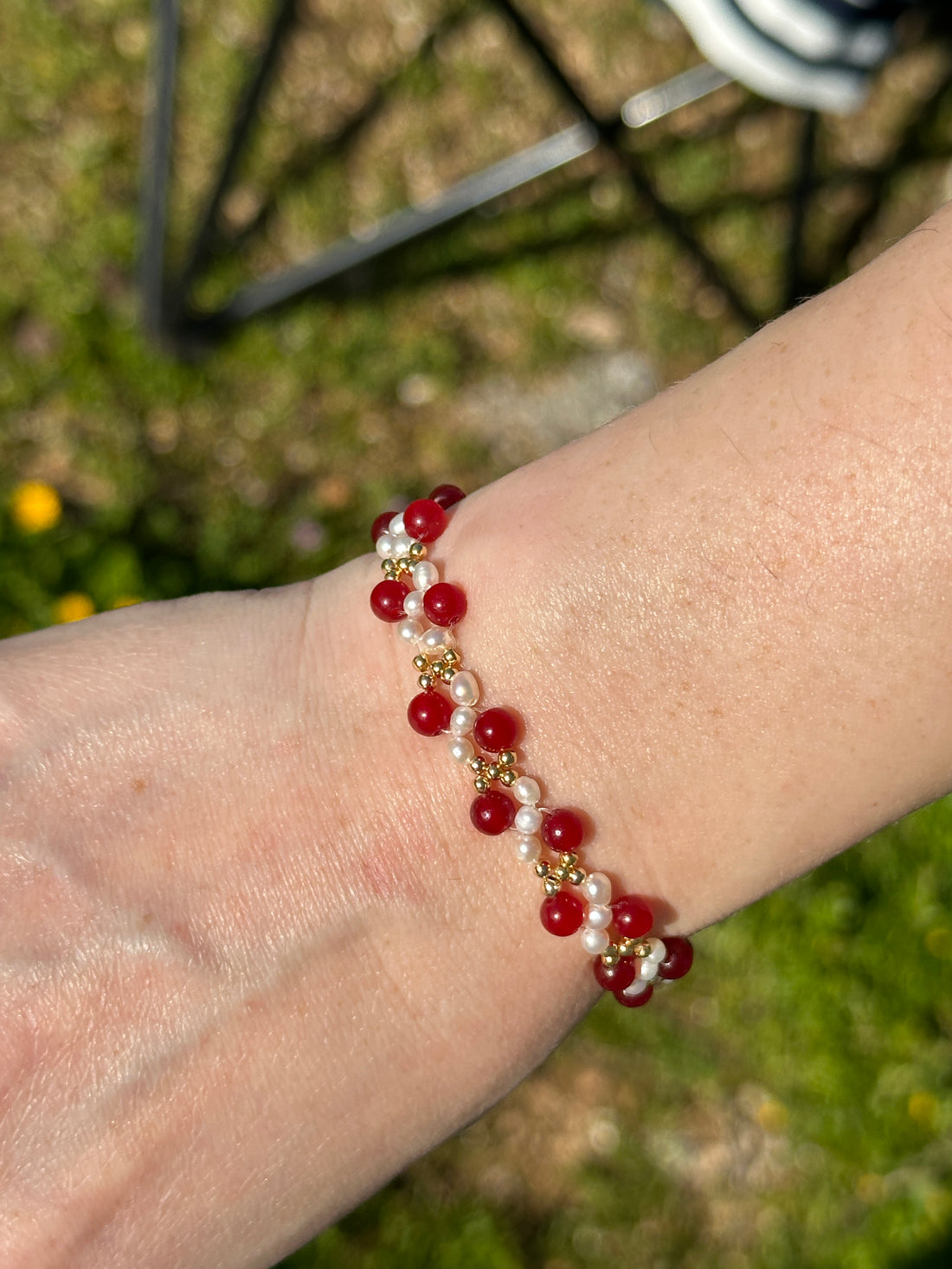 Valentina Ruby & Pearl Bracelet