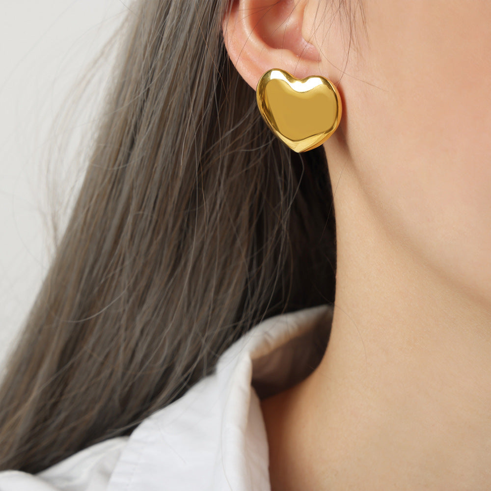 Ziah Chunky Oval Hoops - Large Gold Hoops [5Y7H8TEQ]