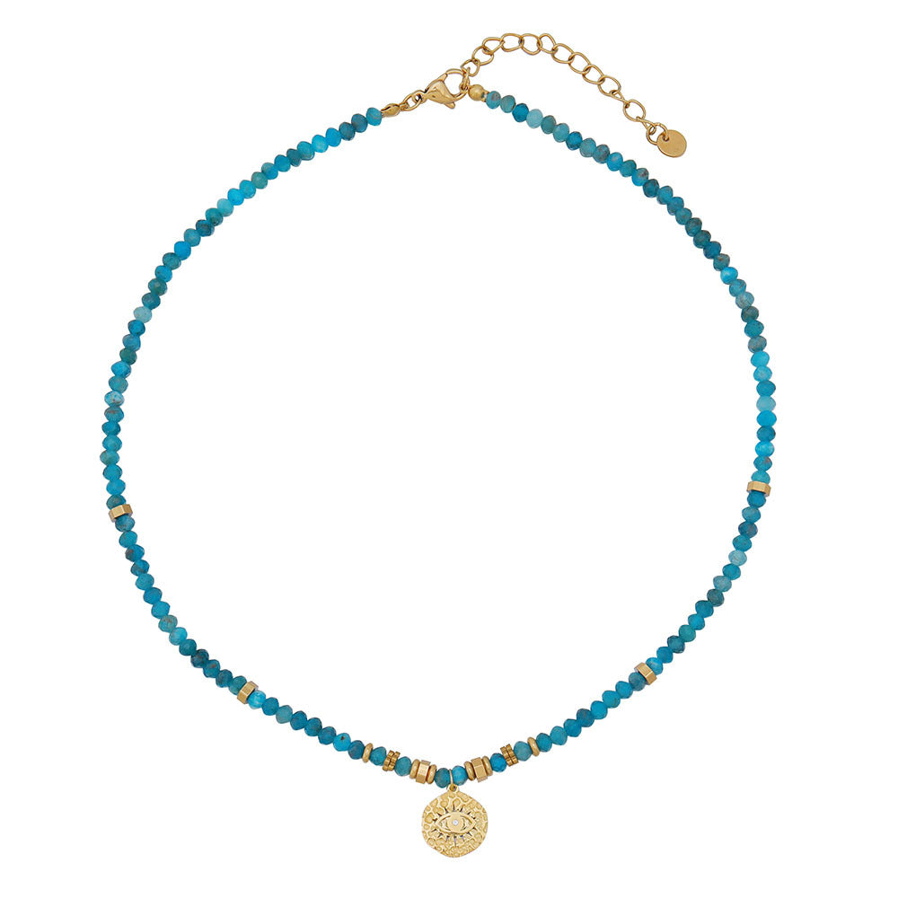 Kenzlie Retro Beaded Apatite Necklace - Natural Stone Necklace 3 [FAL2DCBC]