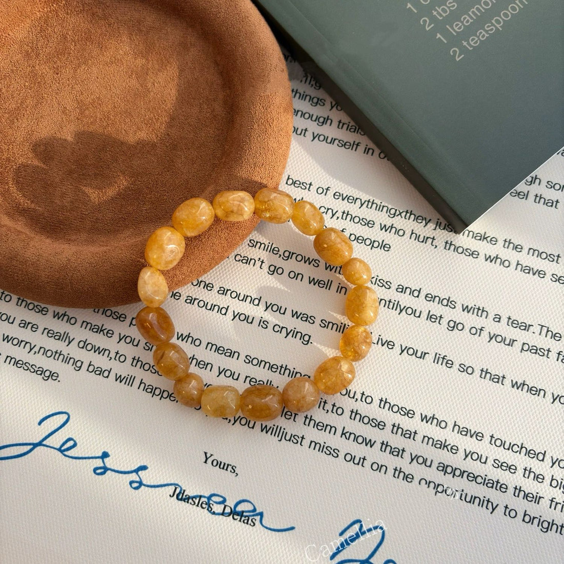 Wynter Chalcedony Beaded Bracelet - Chalcedony Bracelet [2A4SZR7Q]
