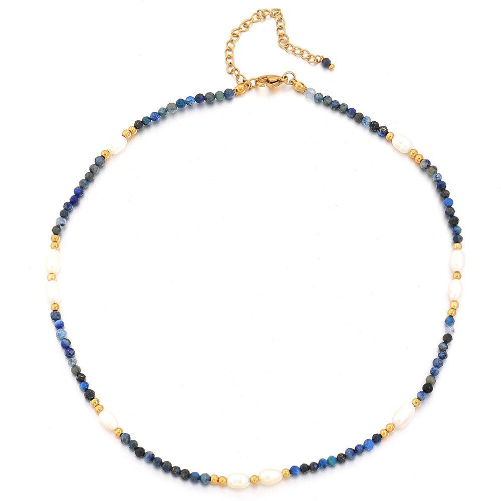 Kenzlie Retro Beaded Apatite Necklace - Natural Stone Necklace 2 [4CXA2HY1]