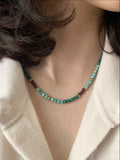 Chanel Natural Stone Choker - Turquoise Malachite [XO0Z02WP]