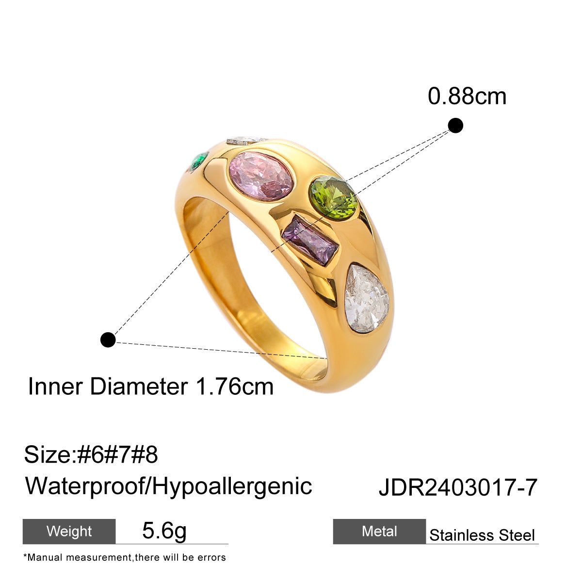 Ryan Statement Zircon Ring - Style 8 [SG06JCA9]
