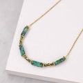 Aletta Lapis U-Shape Jewelry Set - Green Necklace (Lobster Clasp 38-43cm) [3GCWX2FA]