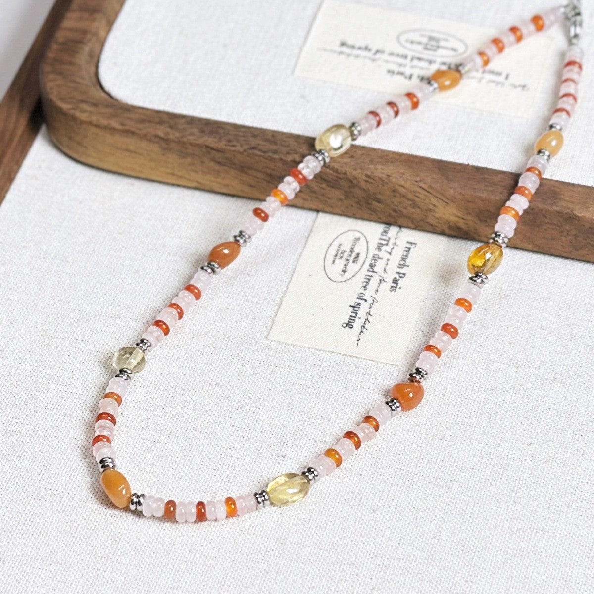 Lenore Dongling Jade Abacus Necklace - Red Agate Necklace [6GSMDJR5]