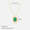 Joseline Emerald Geometric Necklace - Emerald Style 02 [RVTEF1XK]