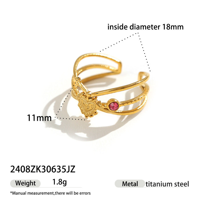 Khelani Pave Gold Zircon Ring - Style 4 [RDL1ZB7K]