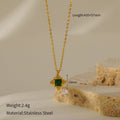Joseline Emerald Geometric Necklace - Green Rhombus Style 17 [X0YLA4DU]