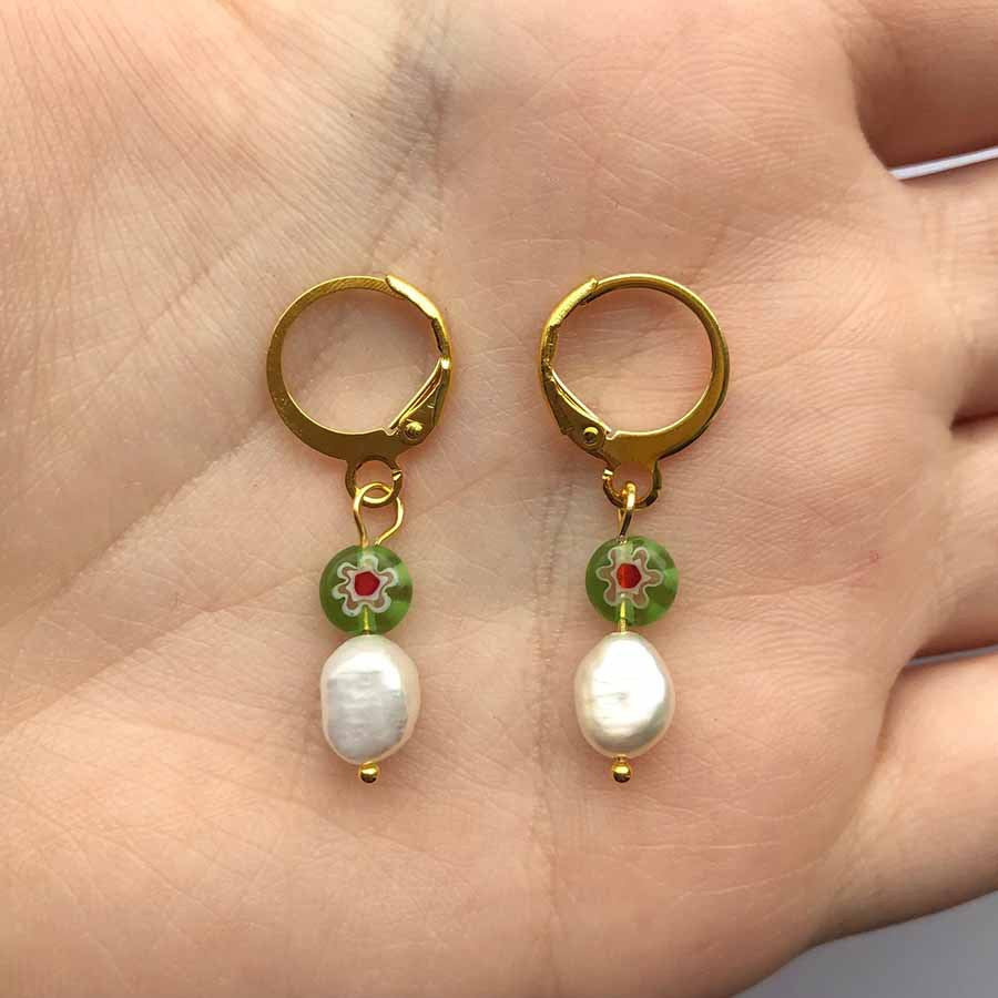 Coralyn Colorful Pearl Bloom Earrings [Y4BWNS3I]