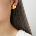 Ziah Chunky Oval Hoops - Small Gold Hoops [FWMLSAV1]