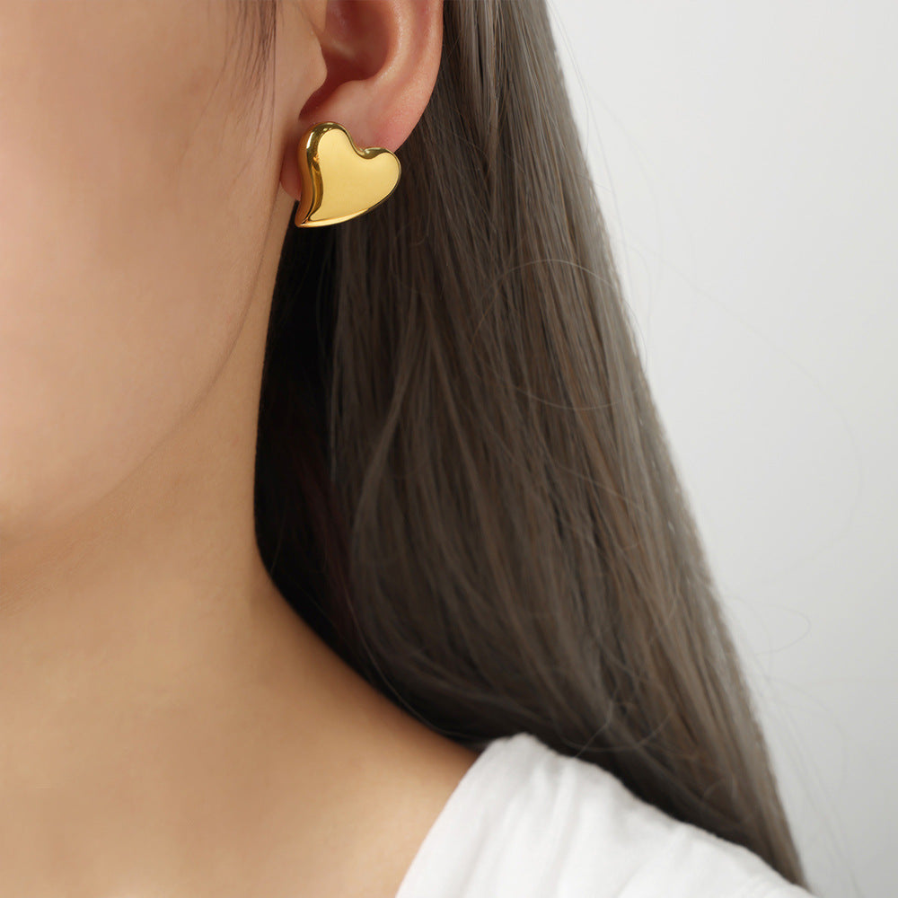 Ziah Chunky Oval Hoops - Small Gold Hoops [FWMLSAV1]
