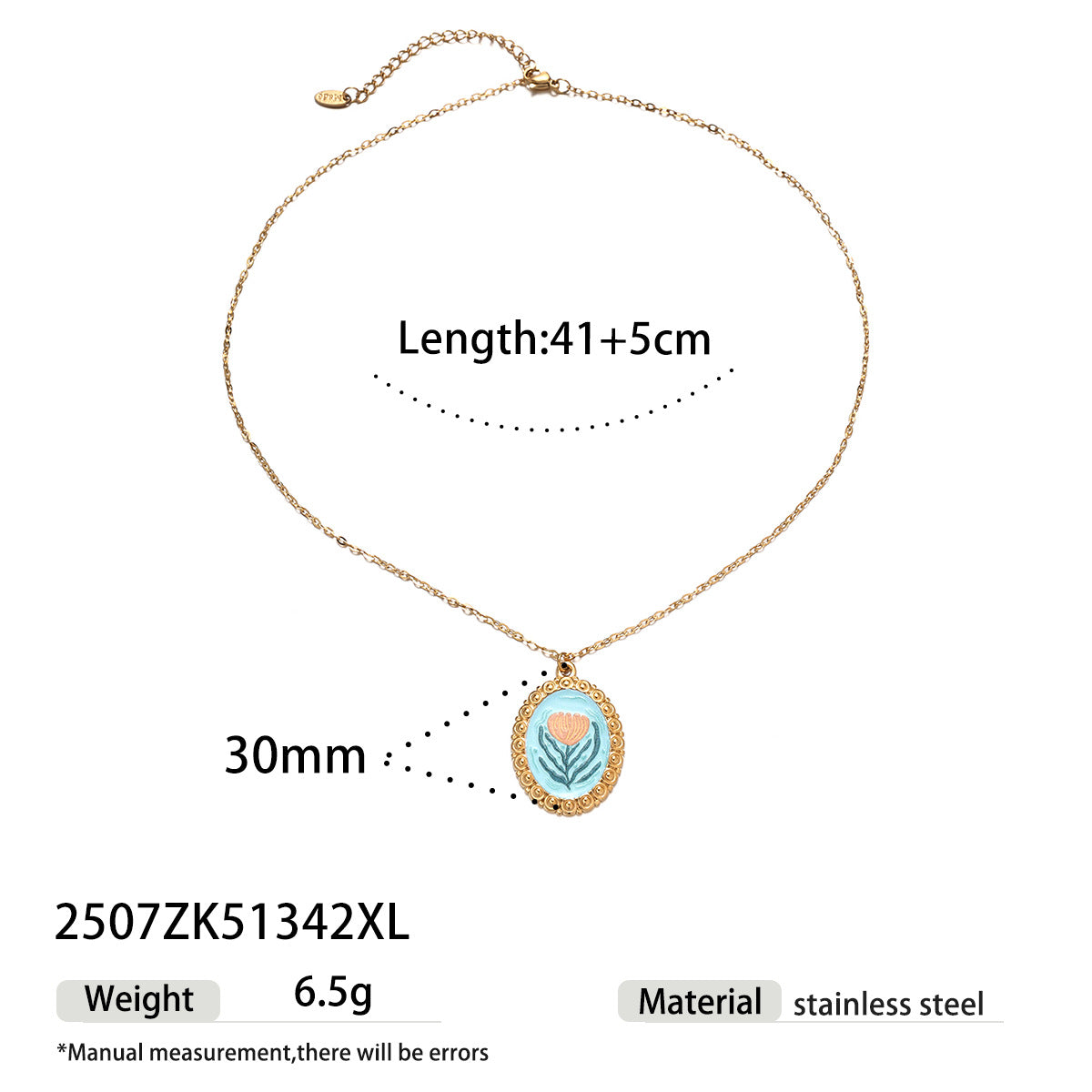 Rose Floral Butterfly Necklace - Style 1 [SJC59RXU]