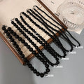 Emmanuella Onyx Beaded Necklace - 6MM A-Grade Black Onyx [I52PY6YI]