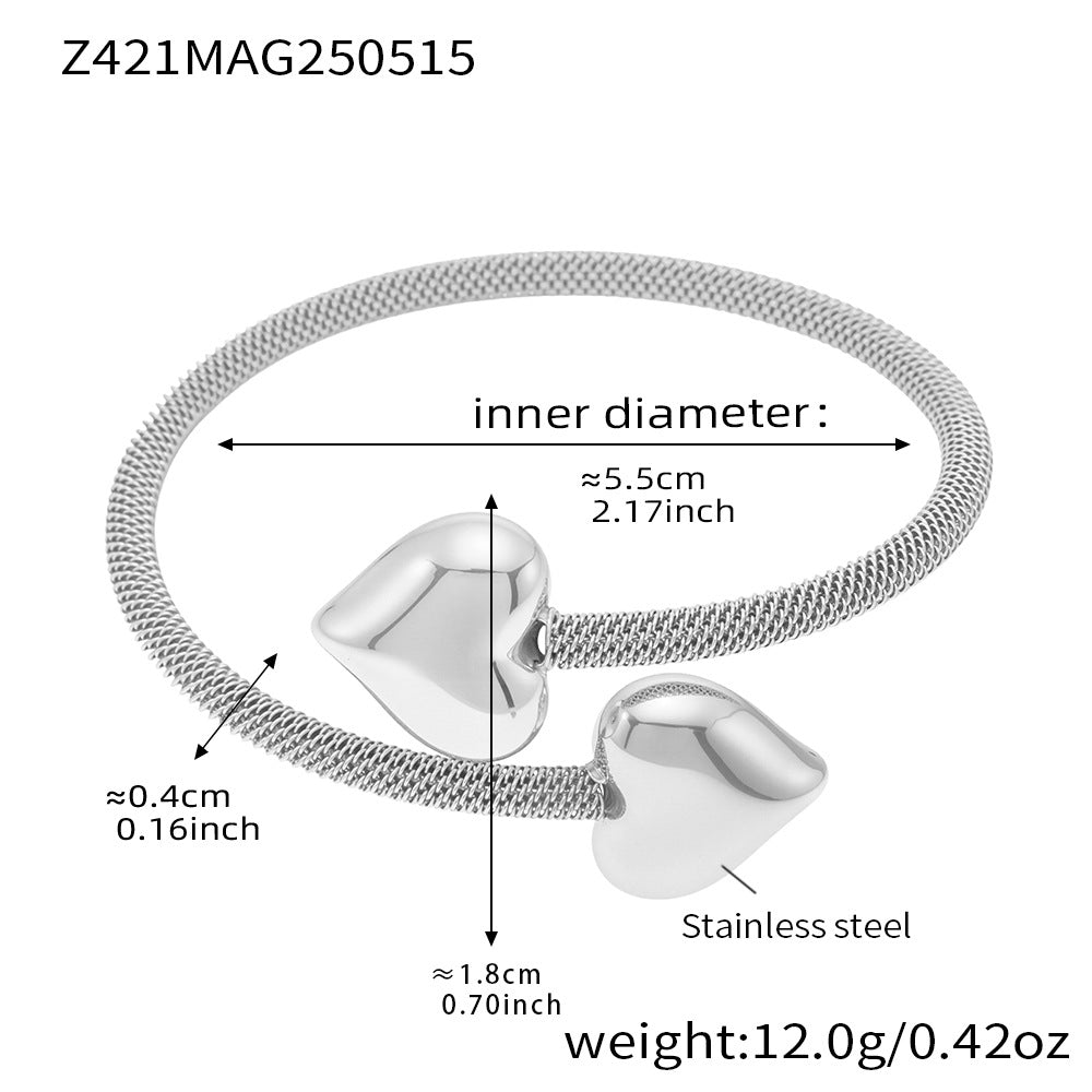 Mckynlee Delicate Heart Bracelet - Silver Heart Bracelet [NH18TZ1O]