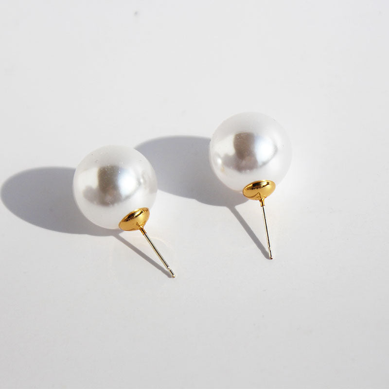 Kamree Elegant Pearl Earrings - Gold Base [C6U5L2LZ]