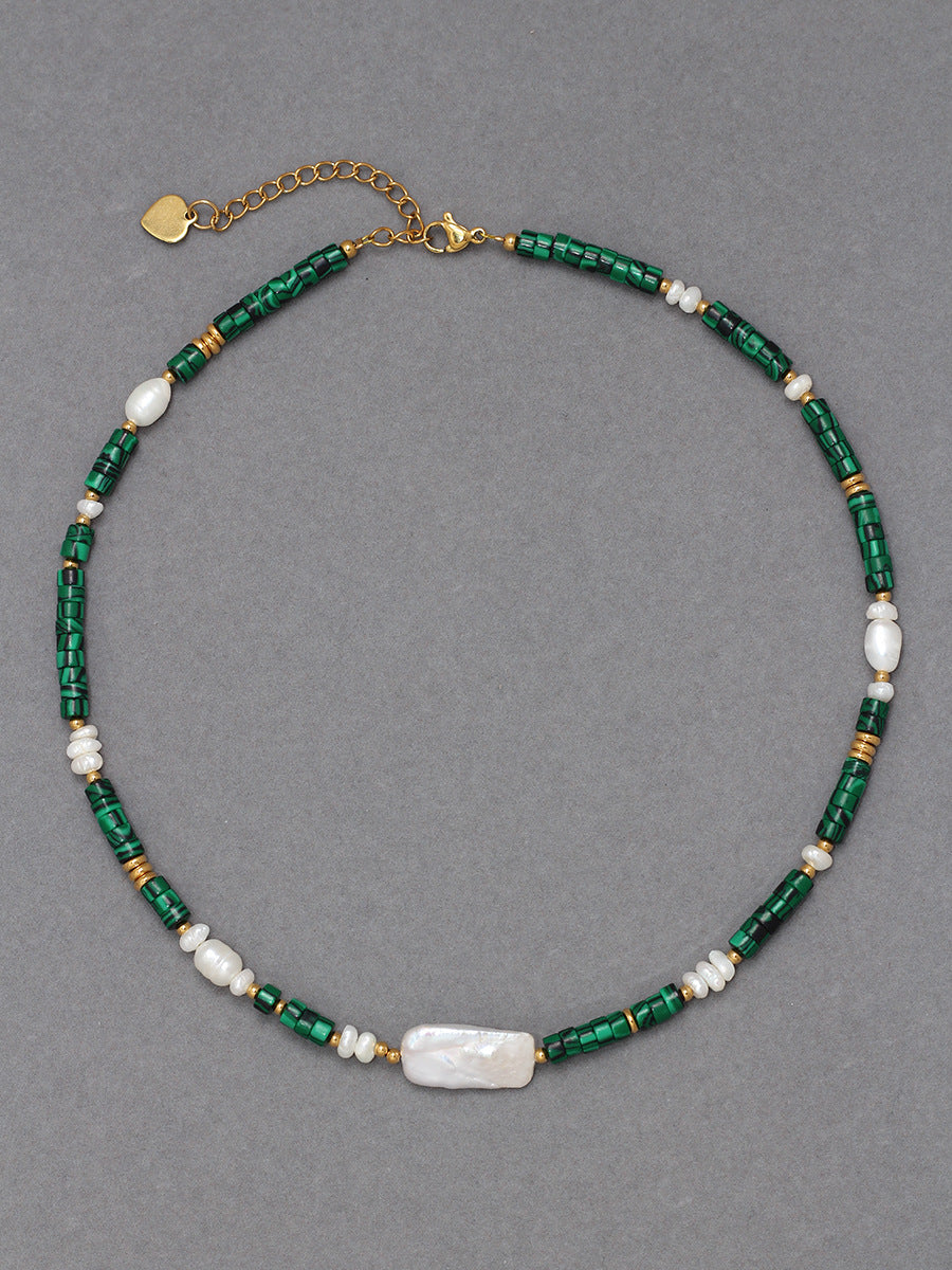 Venus Lapis Pearl Necklace - Style C (38+5cm) [V62DYK1Z]