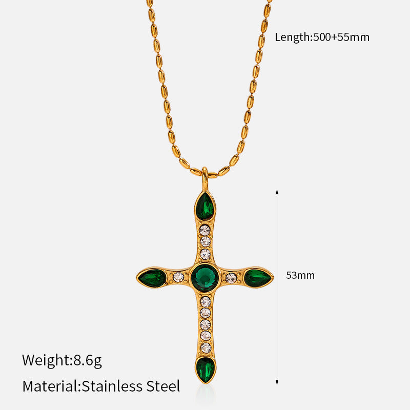 Eve Retro Cross Necklace - Style 9 [UFNI5F17]