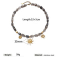 Aveline Natural Stone Sunflower Necklace - Style 1 [TO6U39JB]