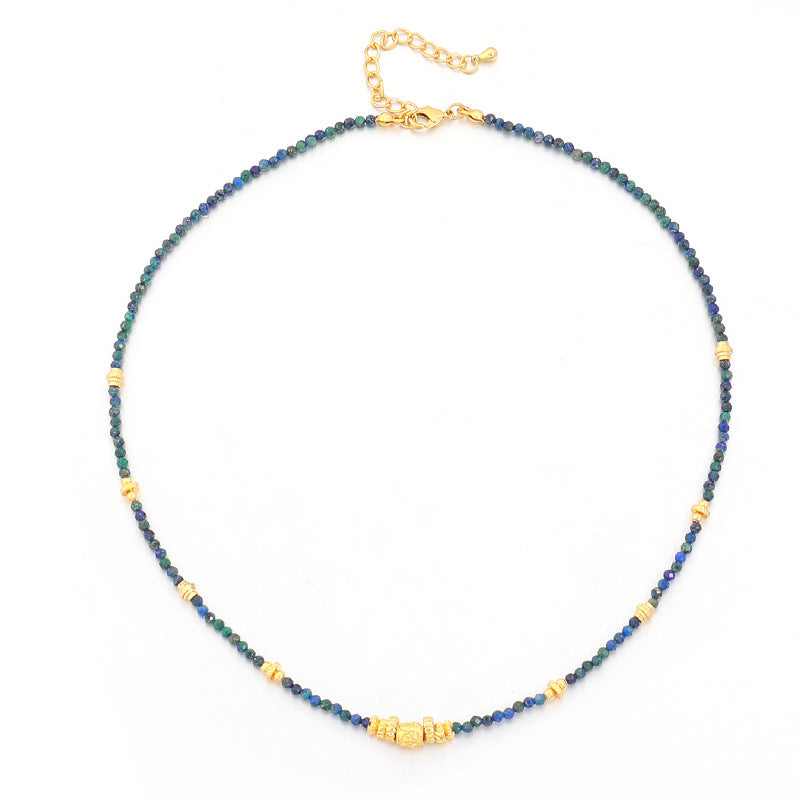 Kenzlie Retro Beaded Apatite Necklace - Natural Stone Necklace 9 [3FBLCS83]