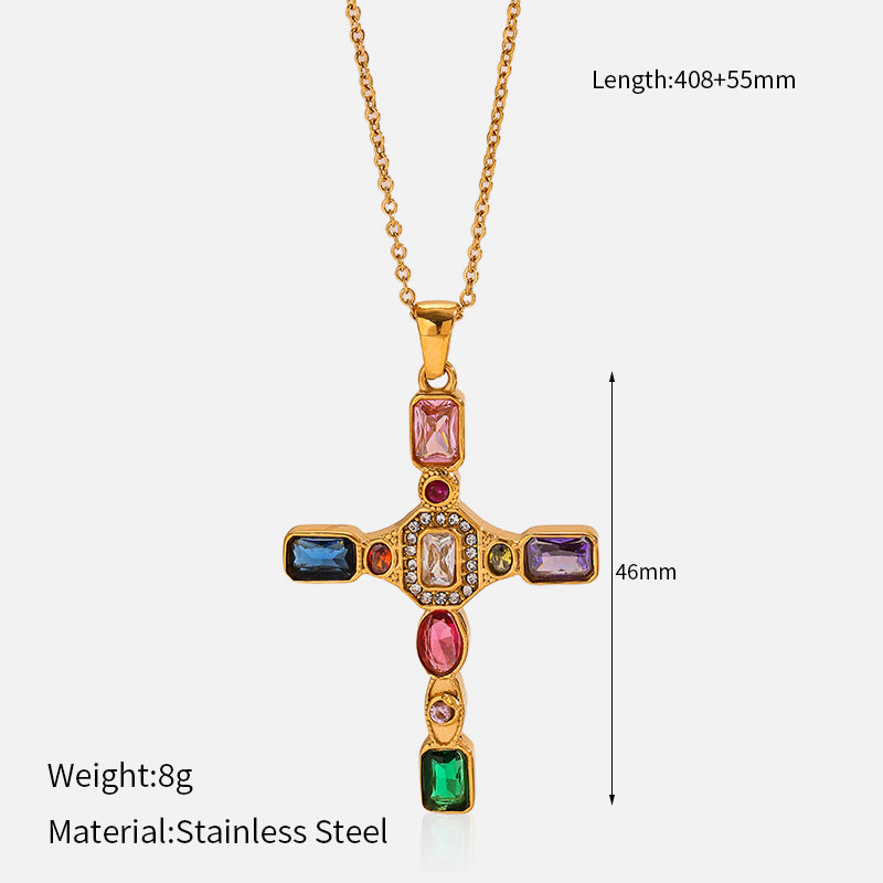 Eve Retro Cross Necklace - Style 8 [1VGAGVGG]