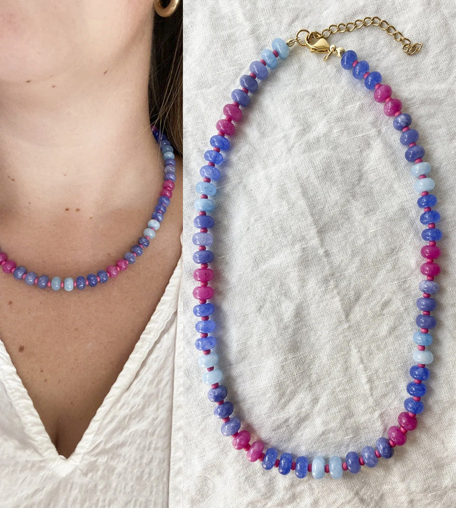 Kaley Candy Bead Necklace - Necklace 8 (38+5cm) [EHO0XIH3]