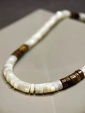 Emmersyn Natural Stone Necklace - Horseshoe Shell [OLH5N63S]