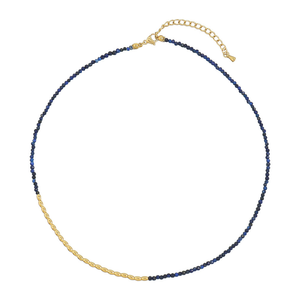 Kenzlie Retro Beaded Apatite Necklace - Lapis Lazuli Necklace 3 [HA1HN6RL]