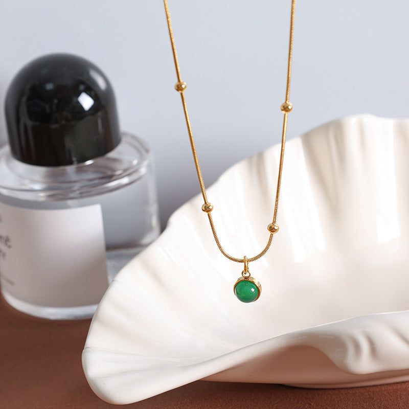 Karoline Aventurine Pendant Necklace - Style 1 [SG6BN4A4]
