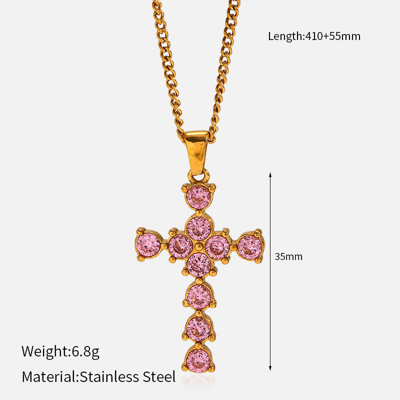 Eve Retro Cross Necklace - Style 6 [QV216QQN]