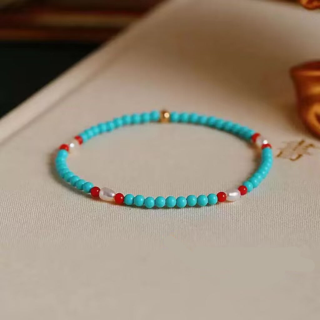 Abrielle Pearl Turquoise Bracelet - Coral Pearl Style [884QC4RF]