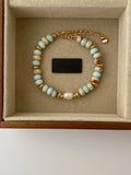 Ammy Natural Pearl Stone Bracelet - Shoushan Stone Style [XCE6A0I8]