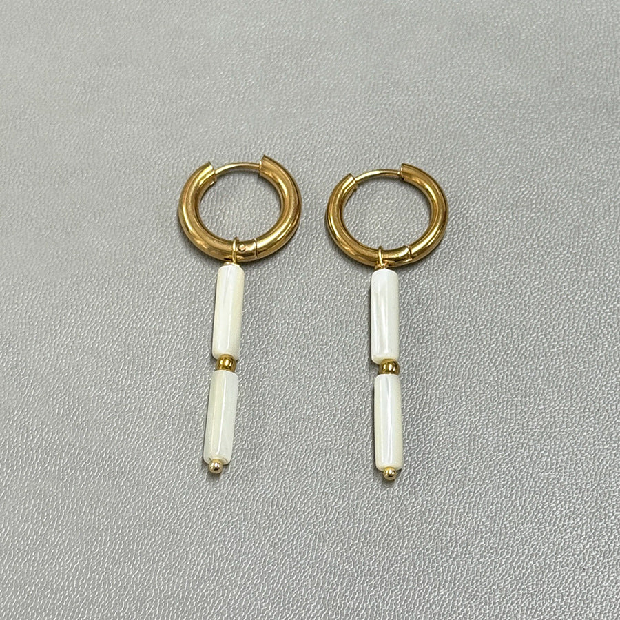 Evelin Delicate Shell Necklace - F Earrings [5M6XQTNP]