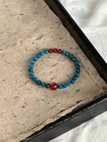 Clarissa Blue Agate Bracelet - Blue Jade Agate Beaded Bracelet [D3514TKP]