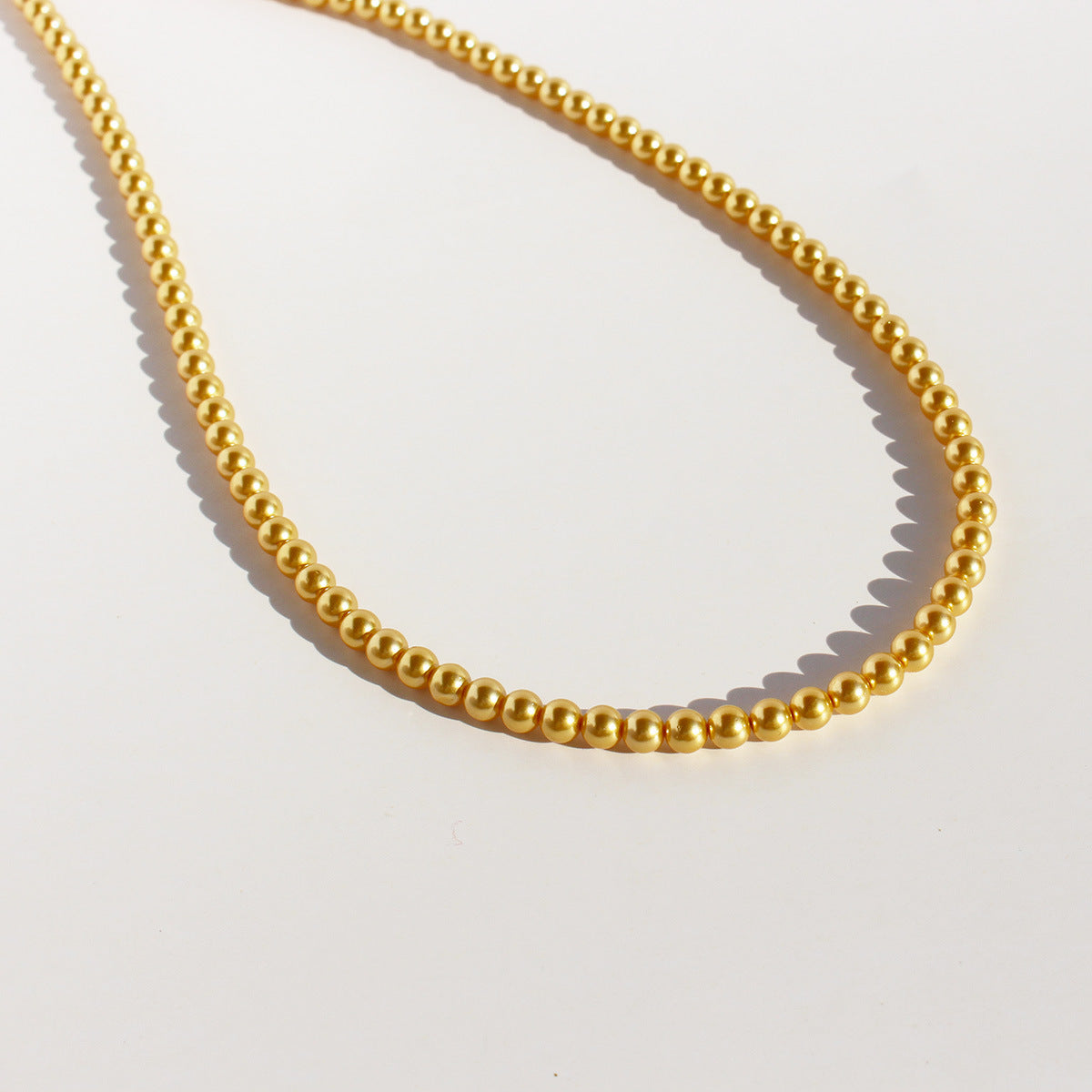 Najma Pearl Necklace & Earring Set - 4mm Pearl [MSQA49QD]