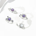Rayah Sun Moon Gemstone Ring Set - Style 2 [P01Z3USC]